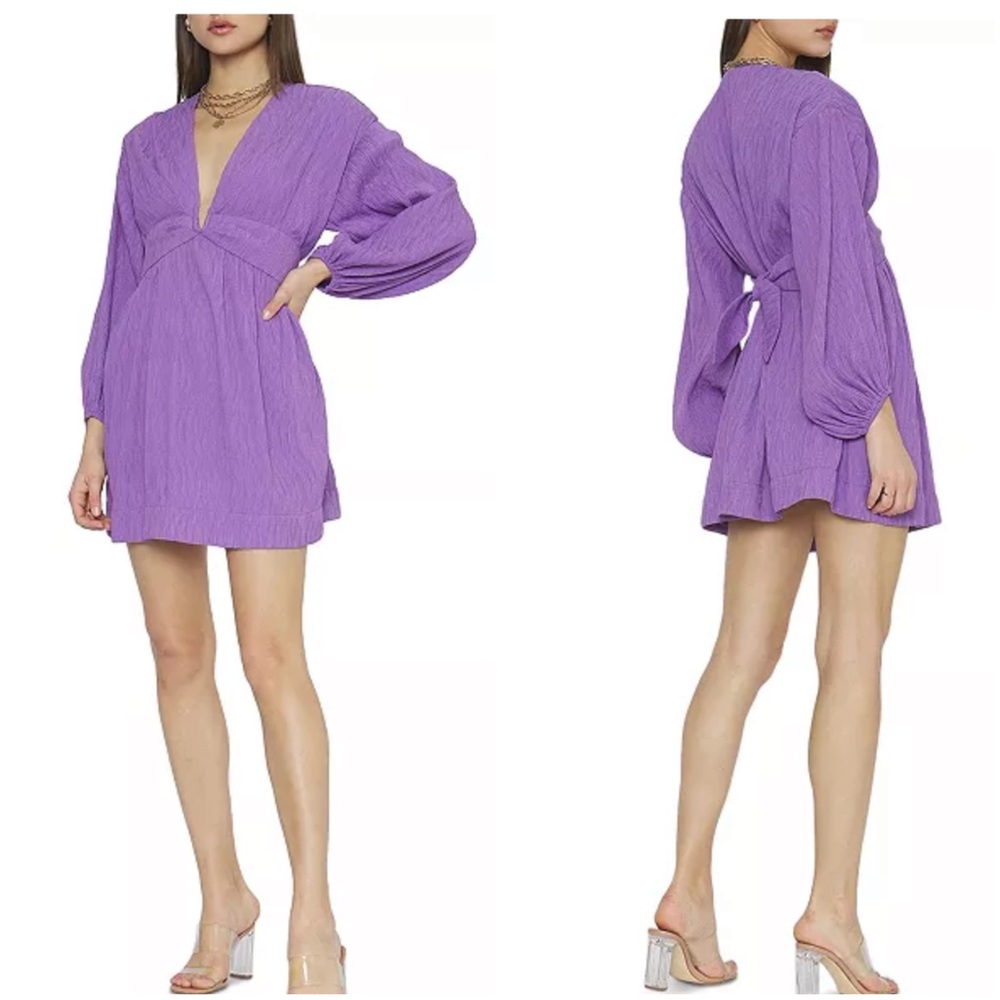 4Si3nna Aurelie Mini Purple Dress Size Large